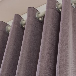 Elegant Plain Chenille Raisin Mauve Curtain 4