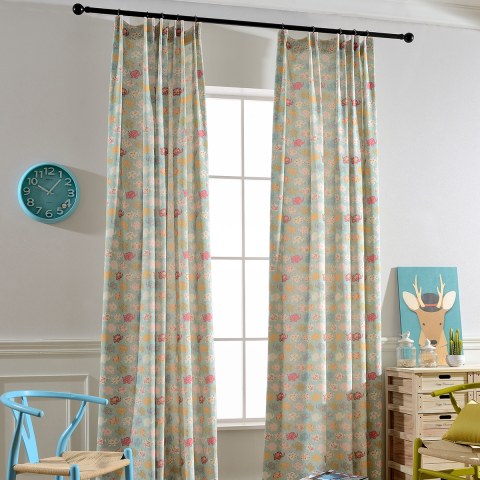 Red Teal Curtains, outlets Elephant Drapes, Rod-Pocket