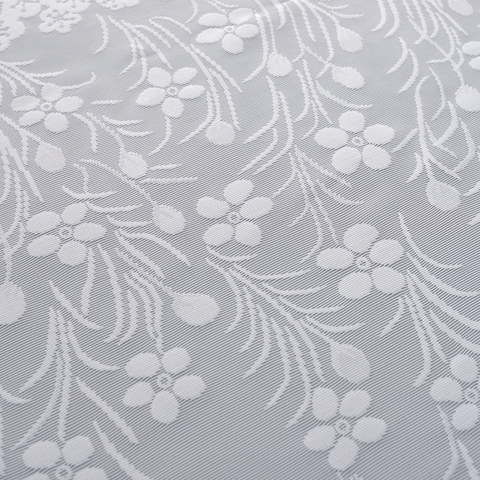 Spring Time Daisy Jacquard White Heavy Net Curtains