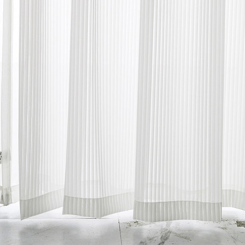 Sun Rays Bold Striped White Sheer Curtain 1