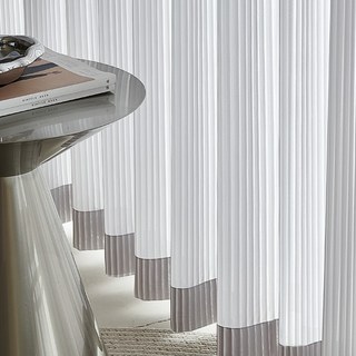 Sun Rays Bold Striped Gray Sheer Curtain