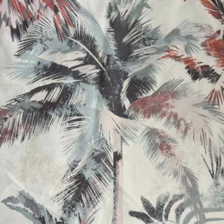 Sunset Palms Multicolour Velvet Tropical Floral Curtains 4