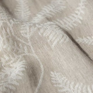 Whispering Fern Oatmeal Premium Linen Wool Blend Heavy Voile Curtain 5