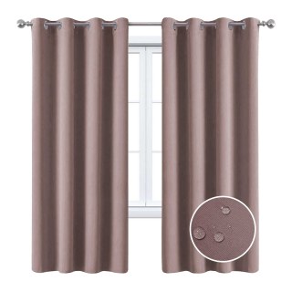 Malibu Waterproof Twill Mauve Taupe Outdoor Curtain 2