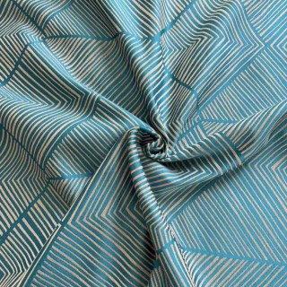 Hexagon Haven Geometric Teal Curtains 5