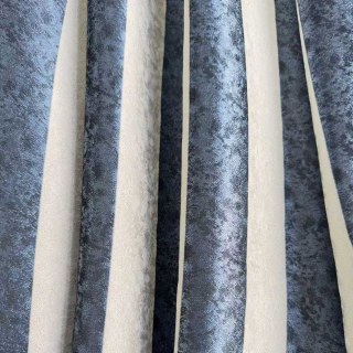 Leopard Lane Navy Blue Striped Animal Print Curtain