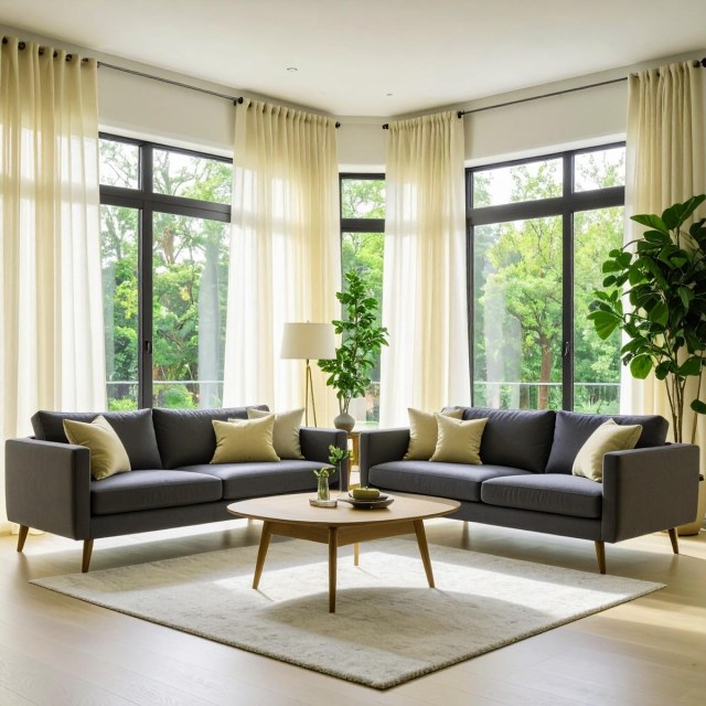 Smarties Cream Soft Sheer Curtain 1