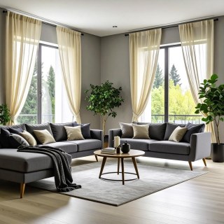 Smarties Cream Soft Sheer Curtain 2