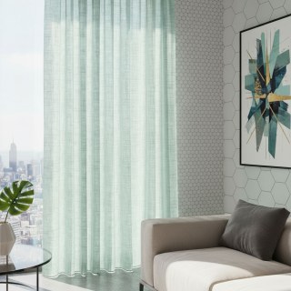 A Touch of Sunshine Mint Green Sheer Curtain