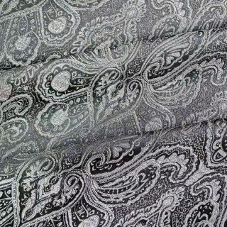 New Classics Damask Jacquard Dark Charcoal Gray Curtain 4