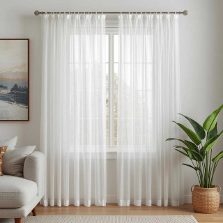 Notting Hill White Luxury Sheer Curtain 1