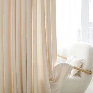 Lustrous Cream Velvet Curtains