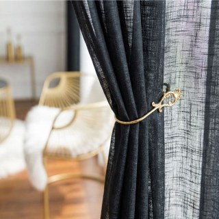 A Touch of Sunshine Black Semi Heavy Net Curtain 3