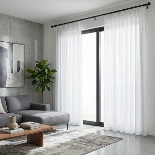 A Touch of Sunshine White Semi Heavy Net Curtain