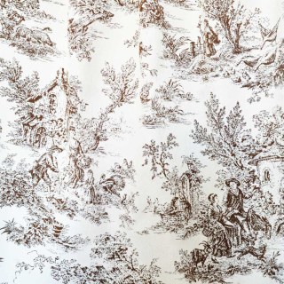 Amour Pastorale Brown Toile de Jour Chenille Curtains 3