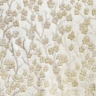 Cherry Blossoms Cream Floral Chenille Blackout Curtain 5
