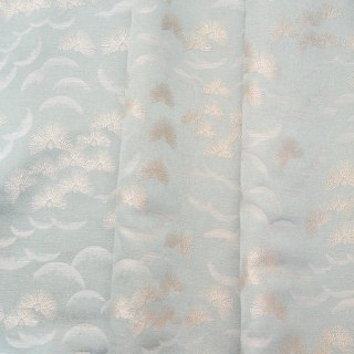 Fluttering Fanburst Art Deco Geometric Pastel Sage Duck Egg Green Curtains 4