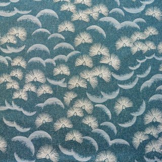 Fluttering Fanburst Art Deco Geometric Teal Curtains 4