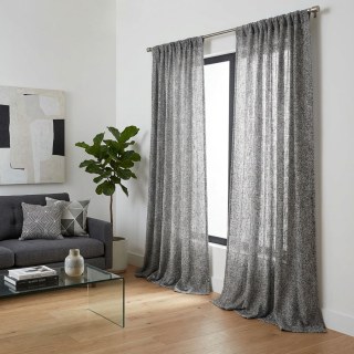 French Chic Black & White Heavy Sheer Curtain 3