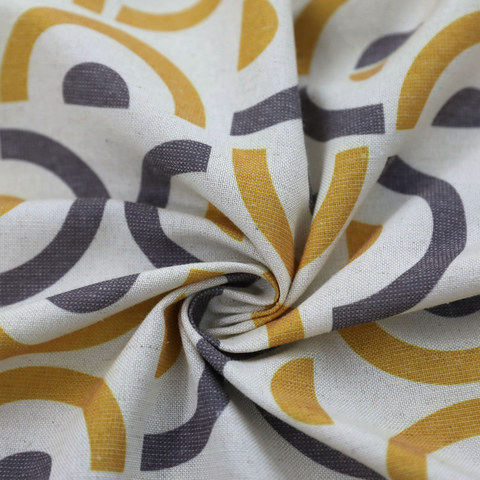 Yellow and gray clearance curtain fabric