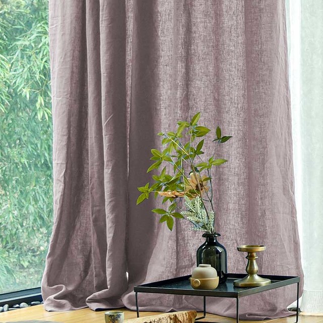 Light Pink Linen Look Sheer Curtains, Voile Drapery Curtains, Window  Sheers, Pink Sheer Curtains, Linen Sheers Custom Curtains, Voile Sheers 