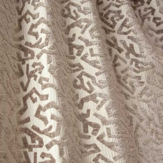 Winter's Embrace Mocha Cream Geometric Cashmere Wool Curtain 3