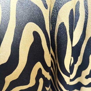 Savannah Jacquard Navy Blue Zebra Print Curtain 5