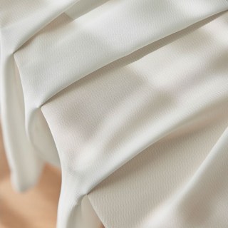 Avila Waterproof Textured White Outdoor Voile Curtain 3