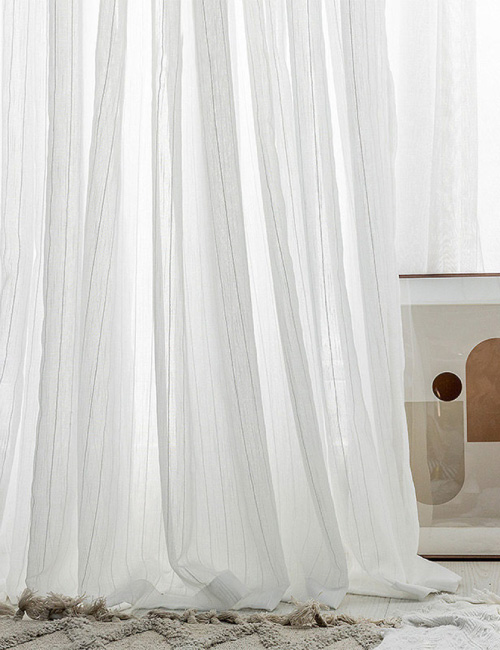 Custom Striped Sheer Voile Curtains