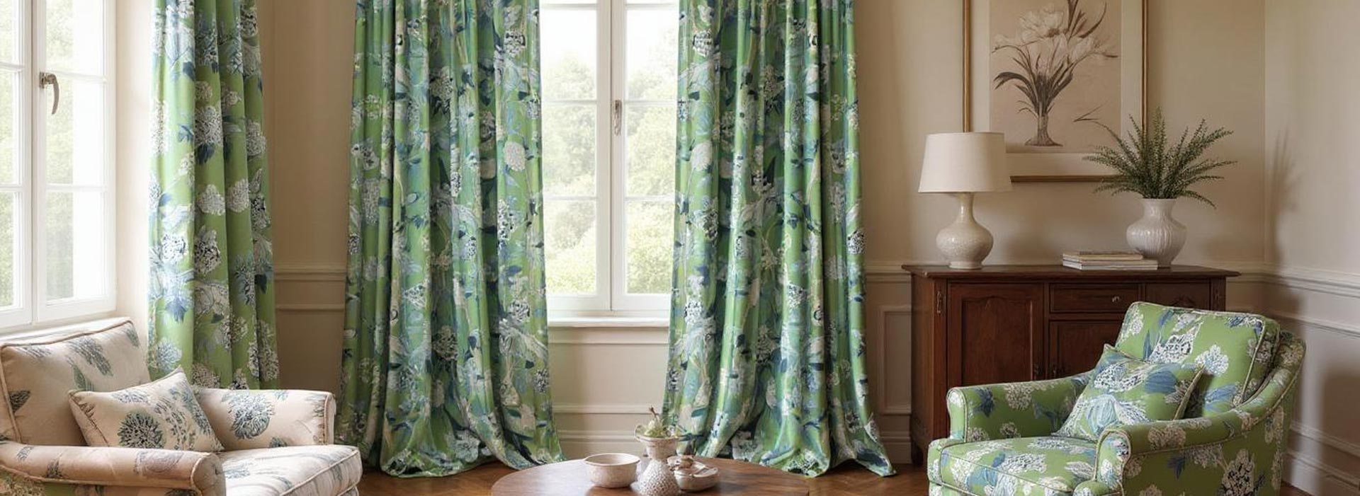 FLORAL CURTAINS