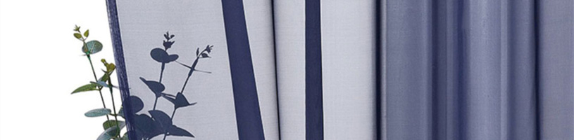 Blue Voile Curtain