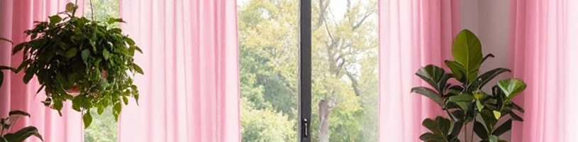 Pink Voile Curtain
