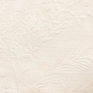 Frost Bloom Ivory Cream 3D Puff Paint Floral Voile Curtain 4