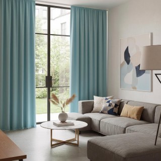Matte Majesty Sea Salt Blue Blackout Velvet Curtain 3