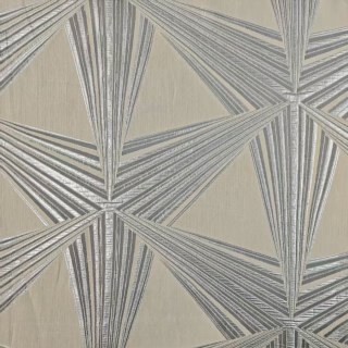 Prism Axis Art Deco Gray and Silver Geometric Curtains 6