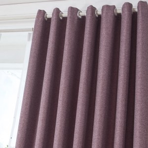 Royale Aubergine Mauve Rideau en Lin Aspect Lin 4