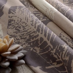 Rideau marron à motifs de feuilles bloquantes 4