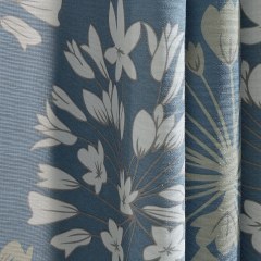 Brise Poudre Bleu Floral Rideau 2