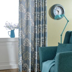 Brise Poudre Bleu Floral Rideau 8