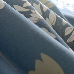 Brise Poudre Bleu Floral Rideau 3