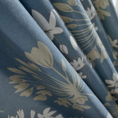 Brise Poudre Bleu Floral Rideau 6