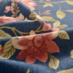 Élégant Rideau Pivoine Bleu 5