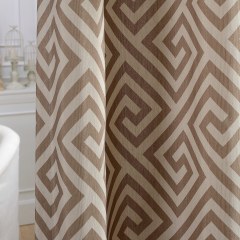 Rideau marron clair à motif grec 2