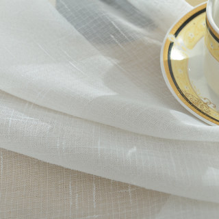 Une Touche de Soleil Voilage Blanc Semi-Transparent Rideau en Maille Lourde 14