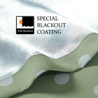 Rideau vert à pois classique occultant 8