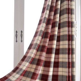 Cosy Plaid Check Burgundy Red Chenille Curtain
Cosy Plaid Check Bordeaux Rouge Chenille Rideau 3