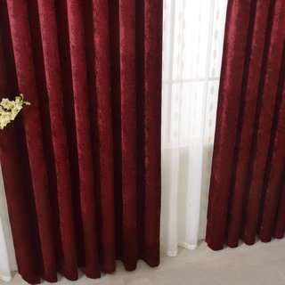 Luxury Red Burgundy Colour Chenille Curtain
Luxury Bourgogne Couleur Chenille Rideau 5