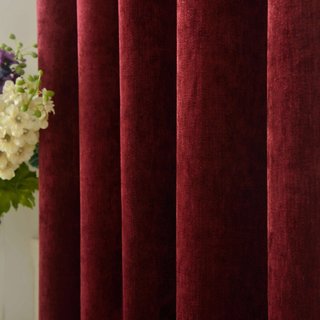 Luxury Red Burgundy Colour Chenille Curtain
Luxury Bourgogne Couleur Chenille Rideau