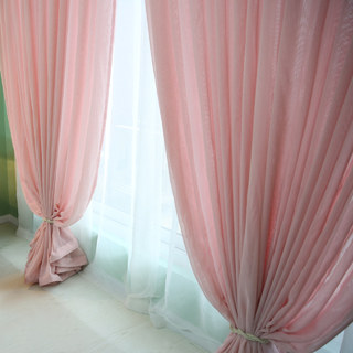 Notting Hill Pale Blush Pink Voile Rideaux 2