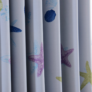 Étoile de mer Bleu Bébé Rideau 4